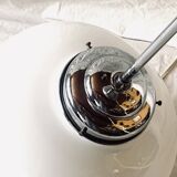 Art Deco pendant light in white opaline