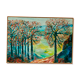 Huile sur toile suédoise originale vintage – « Arbres d'automne »