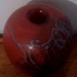 Signed blown glass vase dated and numbered