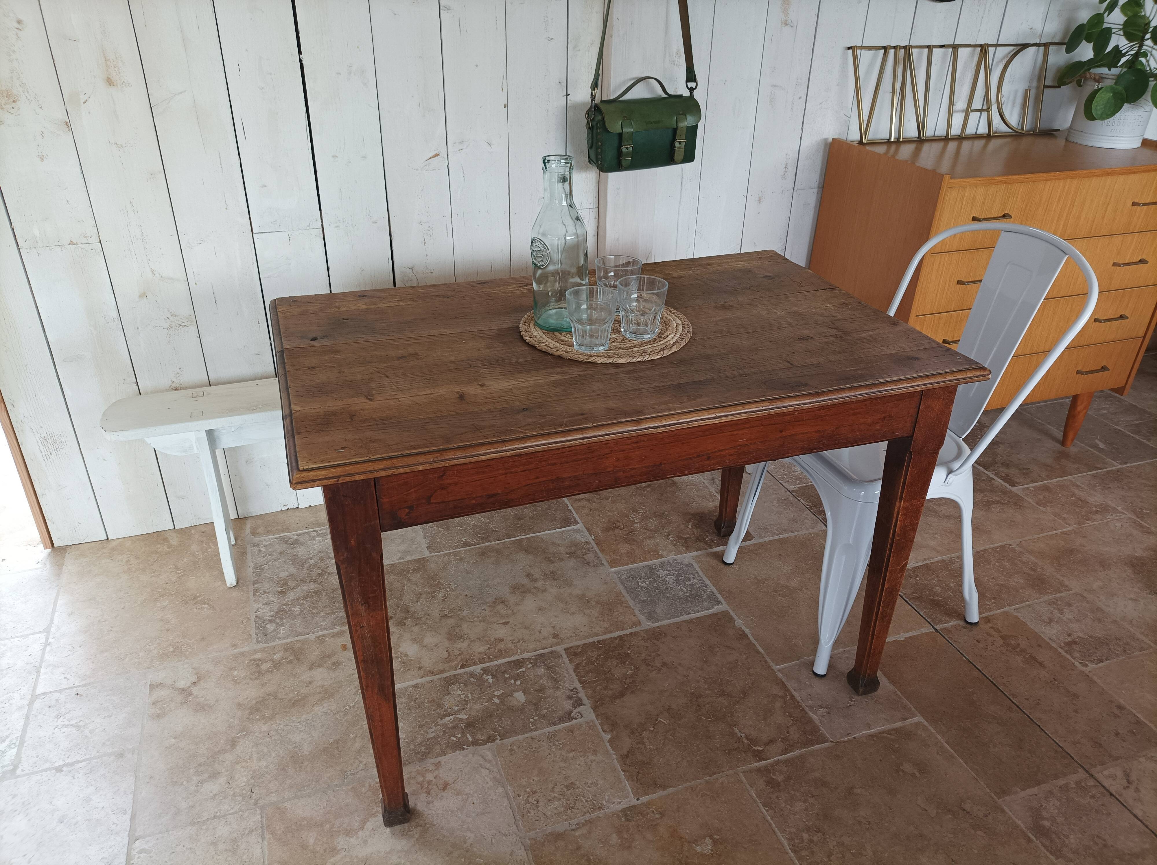Old kitchen oak table