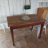 Ancienne table en chêne de cuisine