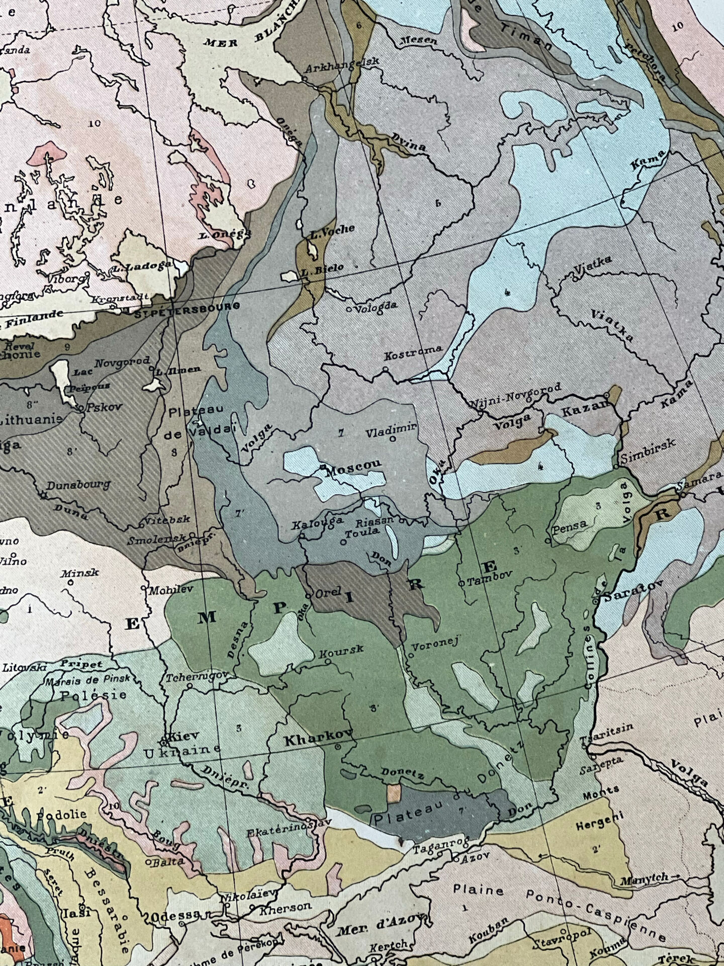 Original map of Europe 37x48cm - 1888
