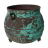 Old cast-iron cauldron