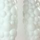 Bubble pendants in white opaline glass, Czechoslovakia 1960s, set of 2