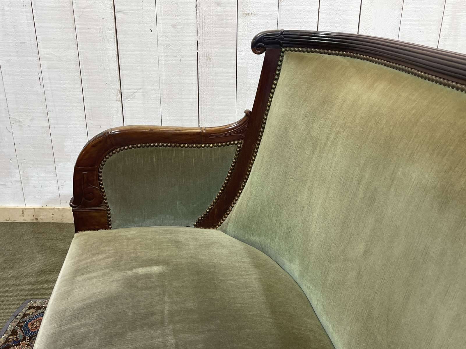 19th century Empire mahogany bench