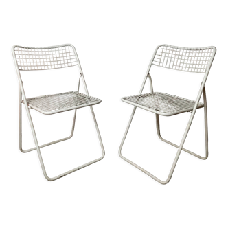 Paire de chaises pliantes 1970