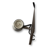Three-armed metal floor lamp