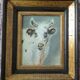 Pastel animalier, étude d’une Vache blanche.