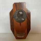 Ruffony wooden holy water font in Art Deco style
