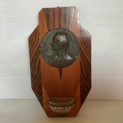 Ruffony wooden holy water font in Art Deco style