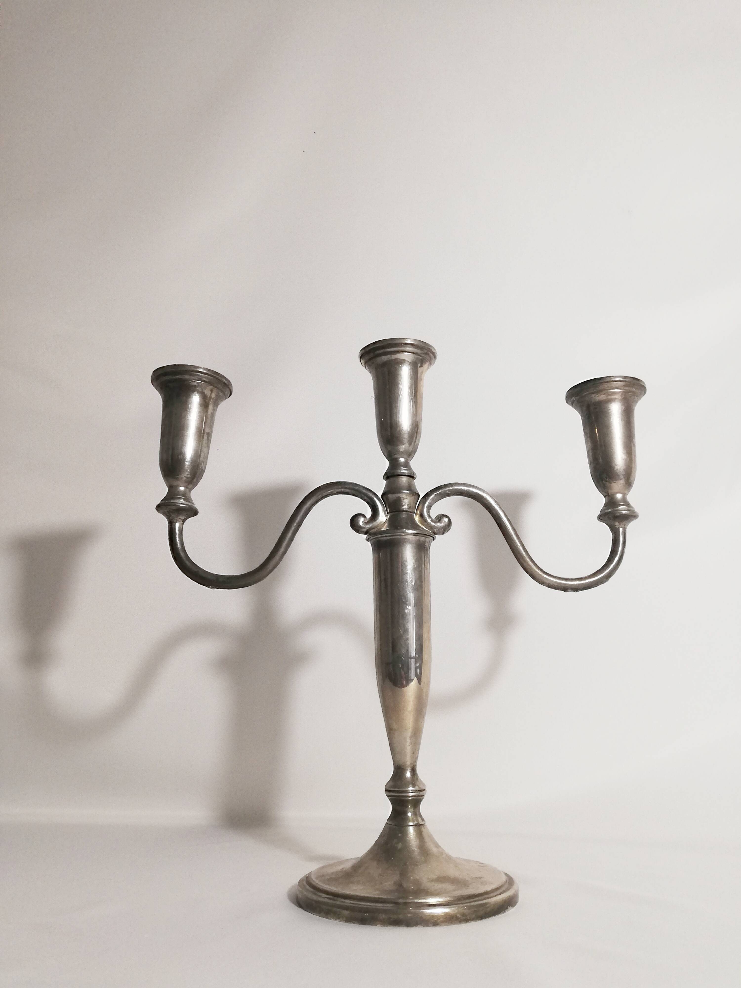 Silver-plated chandelier