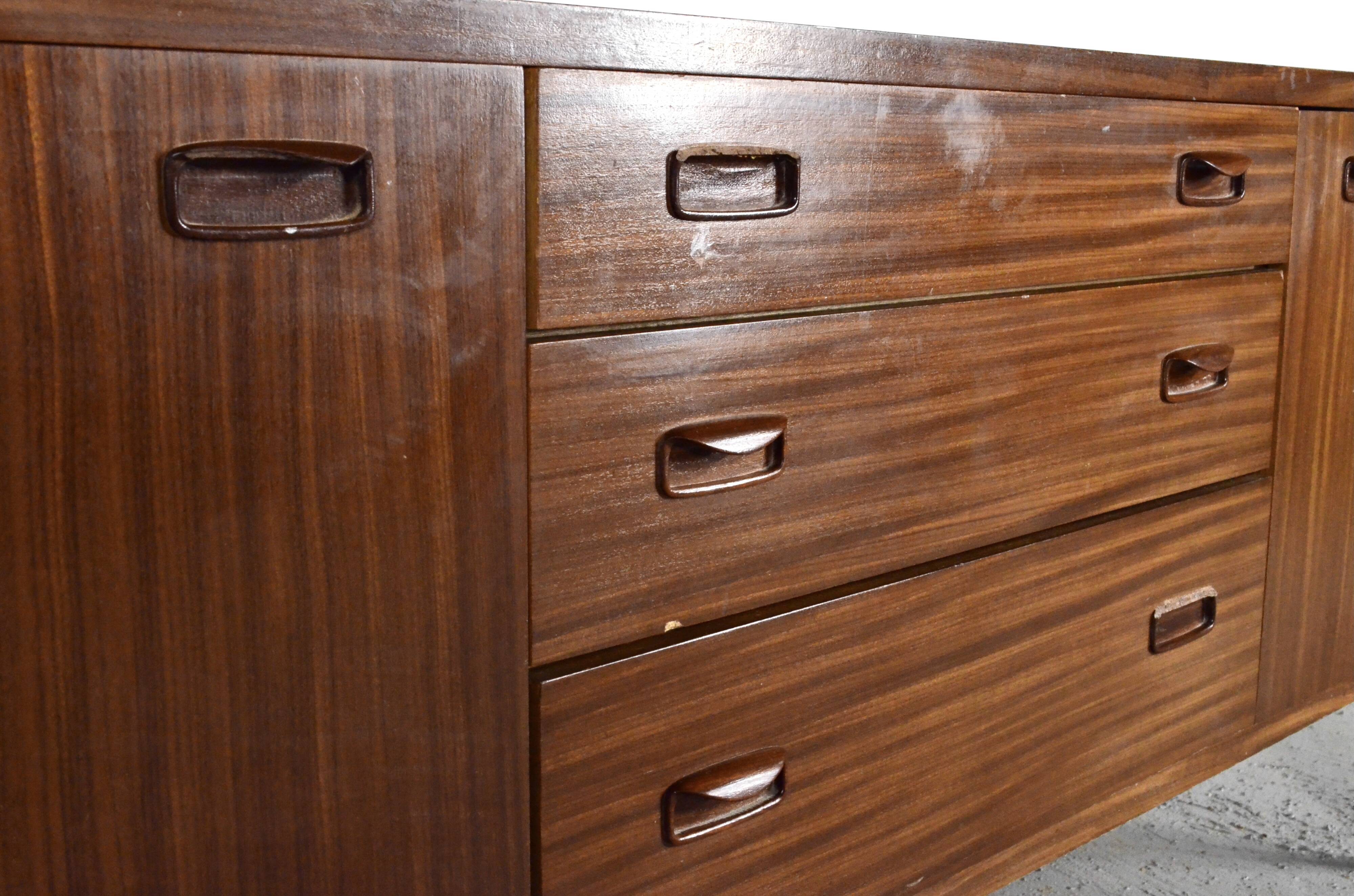 Stylish Vintage Danish Style Teak Sideboard / Dresser. Midcentury Modern