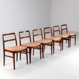 Arne Vodder model 430 dining chairs rosewood Sibast Mobler Denmark 1960