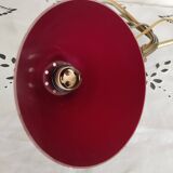 Burgundy cocotte lamp, table, flexible