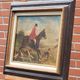 Oil painting signed Nubet "The Hunt"