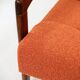 Modern long chair terracotta bouclé