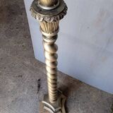 Silver carved wood floor lamp from the 1940s