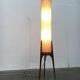 Mid-century tripod rocket floor lamp in teak, 1960s.