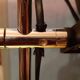 Authentic 70s floor lamp with 2 adjustable black lampshades