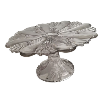 Transparent pedestal dish