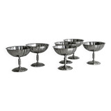 6 stainless steel footed bowls, Letang Remy style