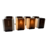Set of 8 space age plexiglass wall lights - space age wall light 1960