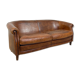 Vintage sheep leather three seater club sofa