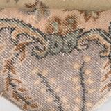 3x7 Cream & Brown Oriental Vintage Rug, 108x207Cm