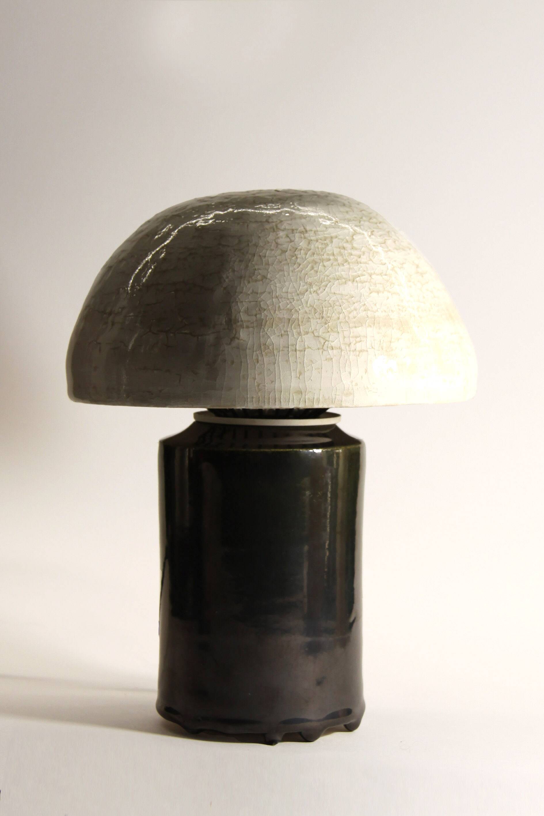 Ceramic mushroom lamp
