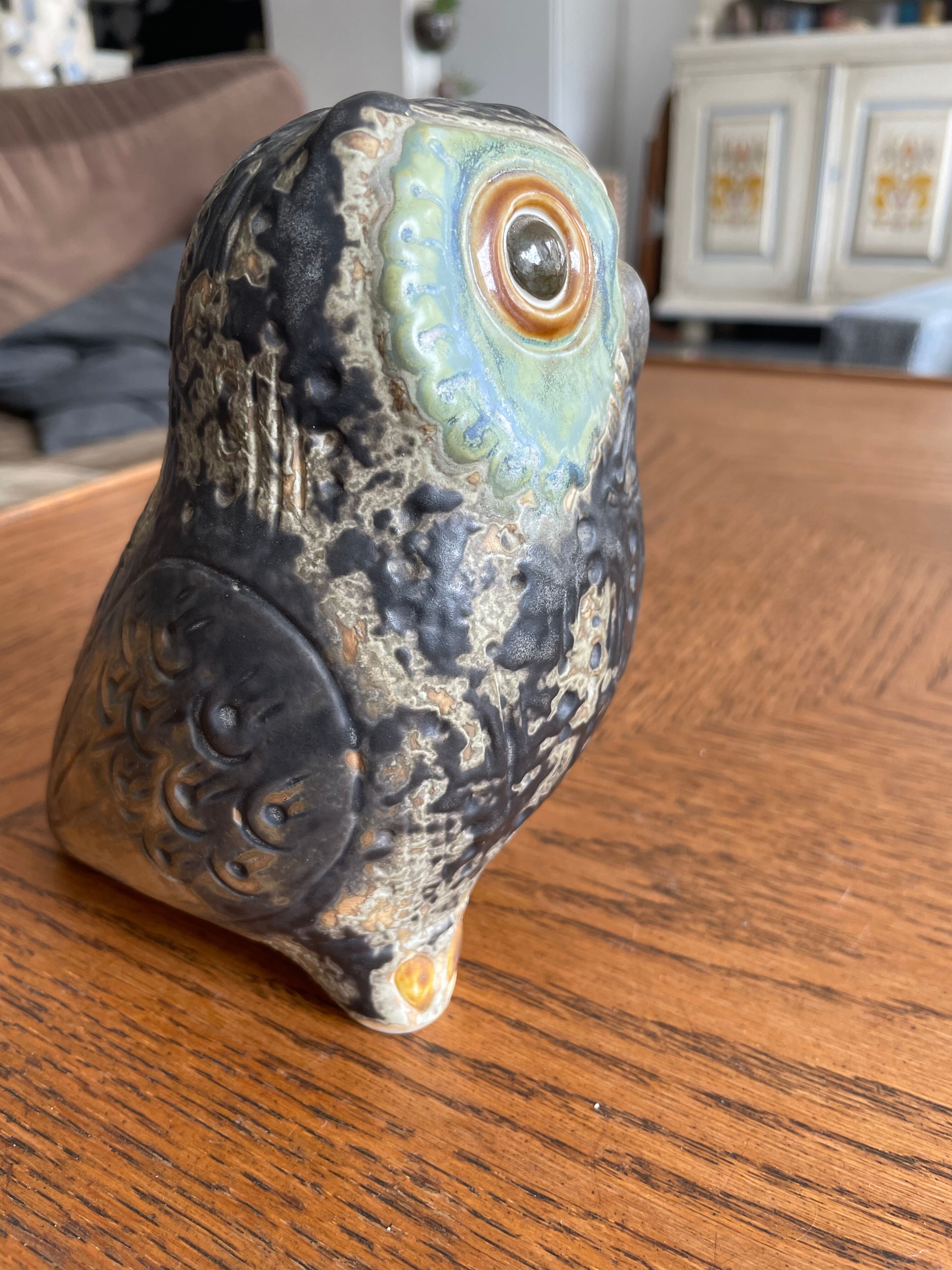 Lladro ceramic owl statuette by Antonio Ballester