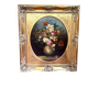 20th century oil painting on canvas: still life with flowers