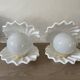 Lampe  coquillage céramique et opaline 70´s