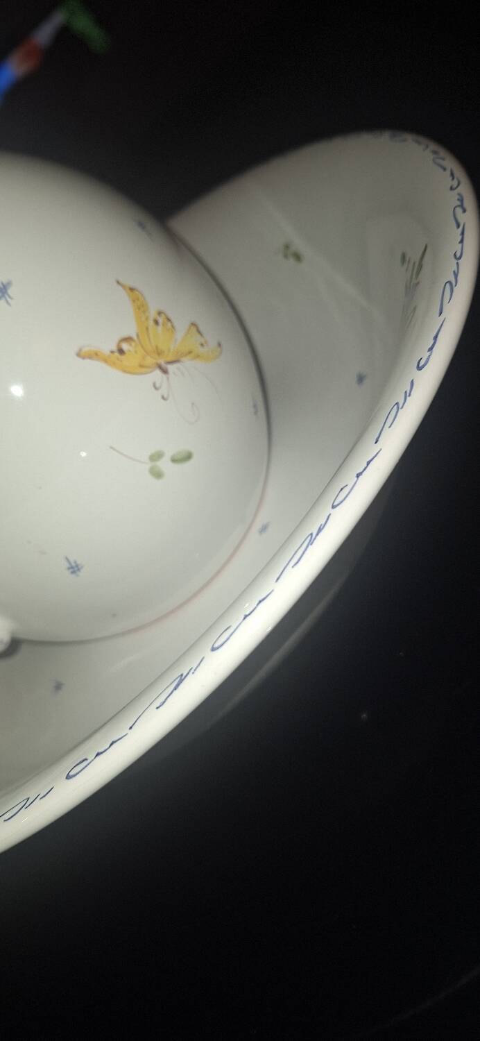 Vase Moustiers workshop A.Baratta (A.B)