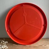 Syla vintage orange round plastic mirror