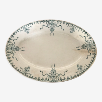 Oval porcelain dish of Gien Terre de fer "Venice"