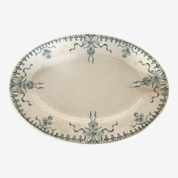 Plat oval porcelaine de Gien Terre de fer « Venise »
