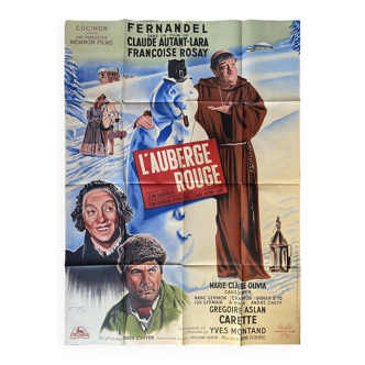 Affiche cinéma originale "L'Auberge Rouge" Fernandel 120x160cm 1951