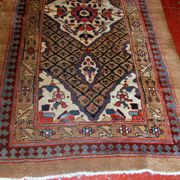 Handmade antique Persian camel hair runner 4' x 15.2' (122cm x 463cm) 1880s - 1B556