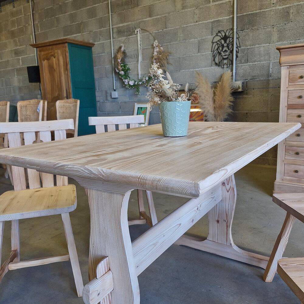 Solid pine table and chairs set
