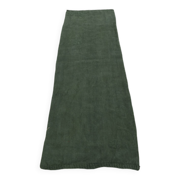 Tapis couloir vintage turc vert foncé 2x8, 72x235 cm