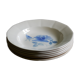 6 hollow plates Digoin Sarreguemines / Pattern Blue Roses