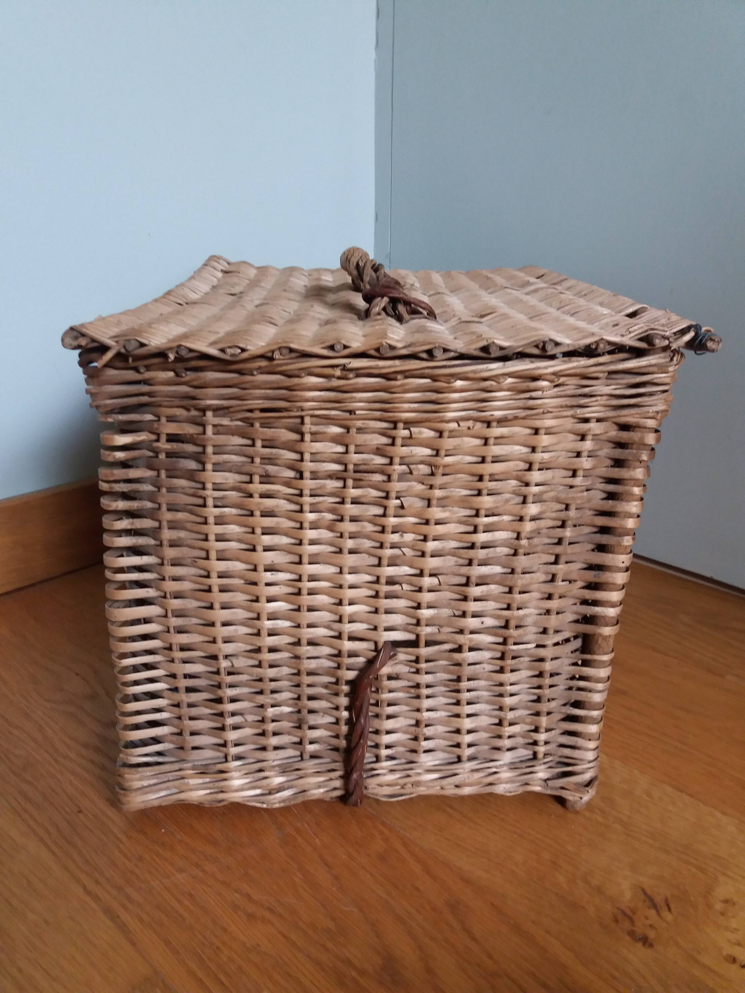wicker box basket