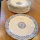 11 plates in opaque porcelain from Gien known as Terre de Fer