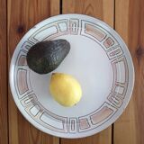 Hollow round dish "Maille" faience Niderviller, 60s