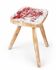 Vintage Rustic Hardwood Stool – Original Layered Paint / Primitive Farmhous
