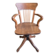 Fauteuil de bureau americain en chene reglable 1950