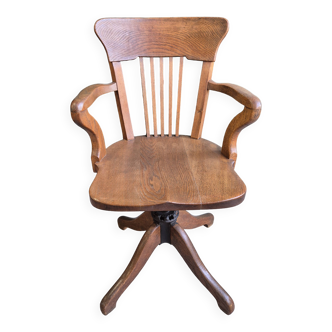 American adjustable oak office chair 1950