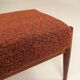 Set of two vintage-style footstools, bouclé cinnamon color