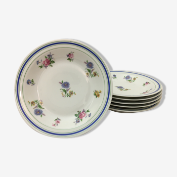 Lot de 6 assiettes creuses “ lourioux foëcy “