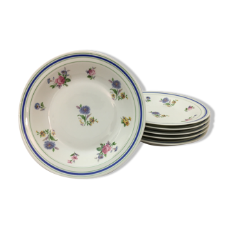 Lot de 6 assiettes creuses “ lourioux foëcy “